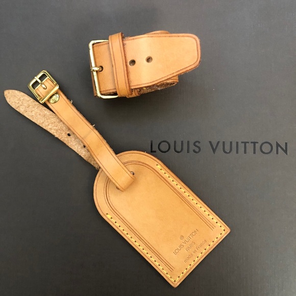 Louis Vuitton luggage name tag and handle strap - Picture 2 of 9
